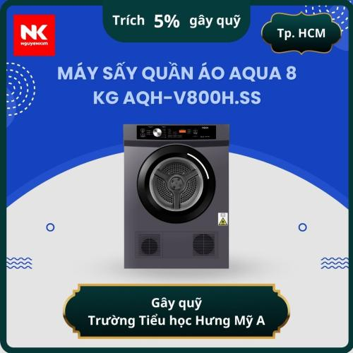 Máy Sấy Quần Áo Aqua 8 Kg AQH-V800H.SS