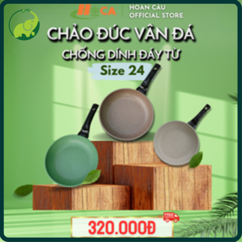 Chiếc Chảo Đúc Chống Dính Vân Đá HOCA Siêu Bền - Size 24