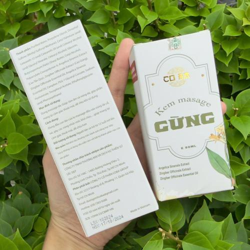 Kem Massage Gừng Co Ba Có Tác Dụng Gì?