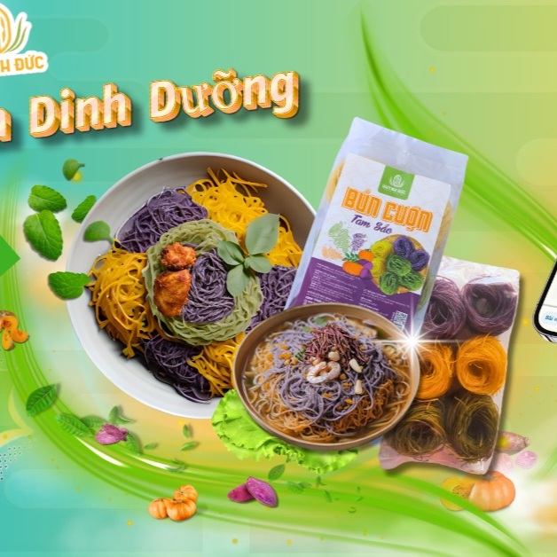 Bún khoai lang trộn rau củ