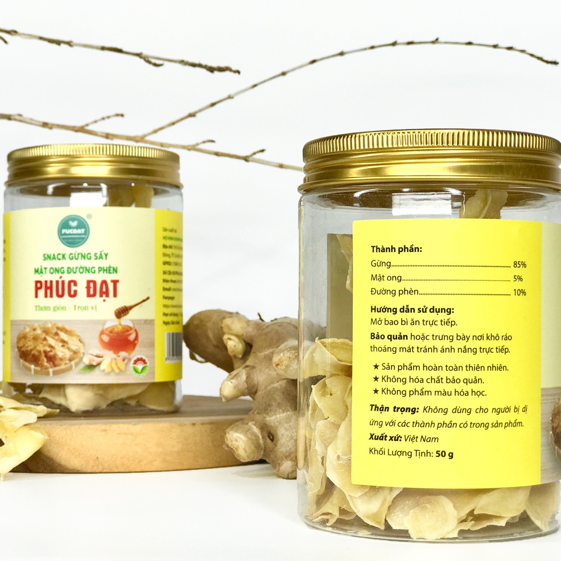 Snack gừng sấy bao nhiêu calo?