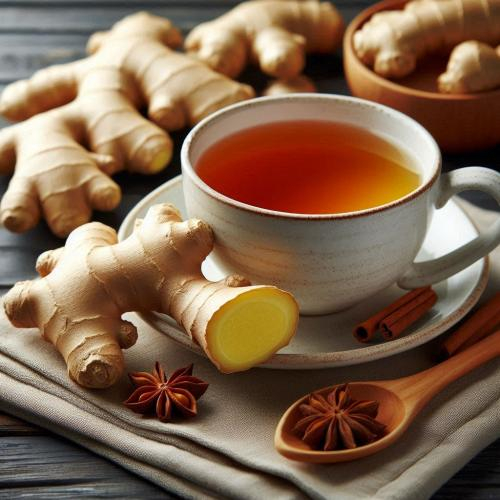 Uống trà gừng sau bữa ăn