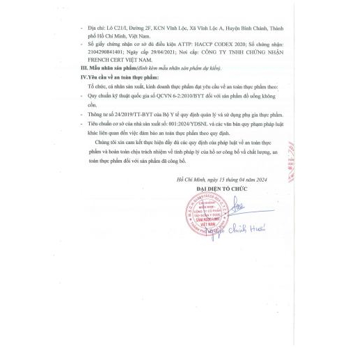 Hồ sơ công bố sản phẩm