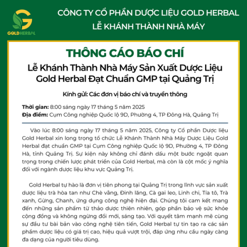 Thông Cáo Báo Chí