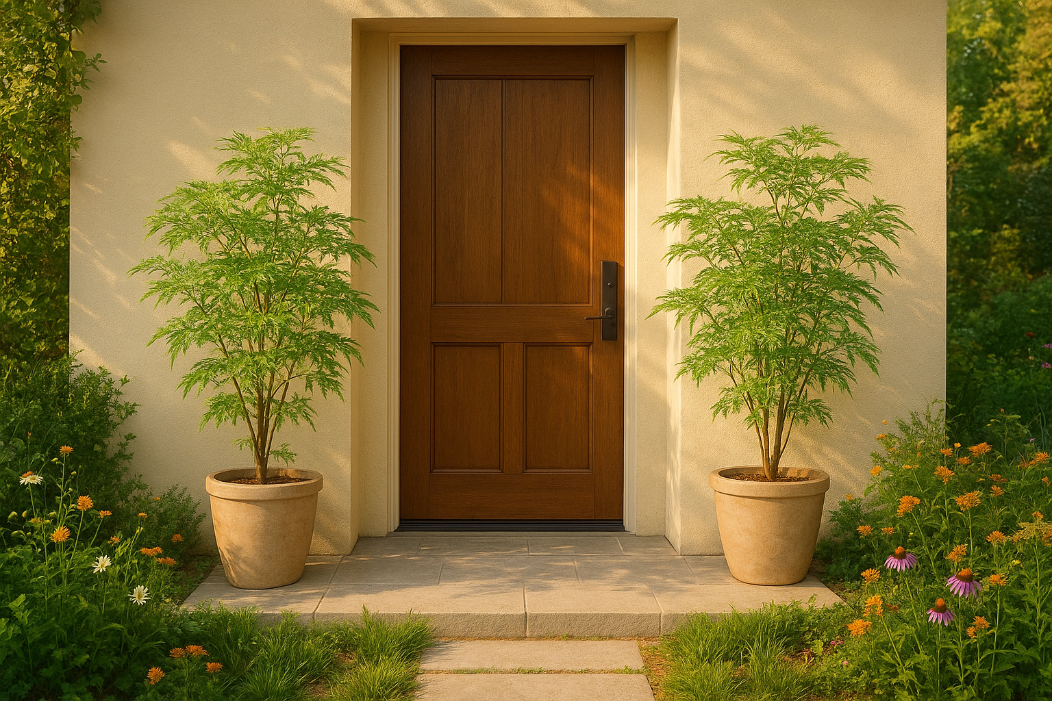 3. Trồng cây đinh lăng trước cửa hoặc hai bên lối đi – Tăng cường tài vận