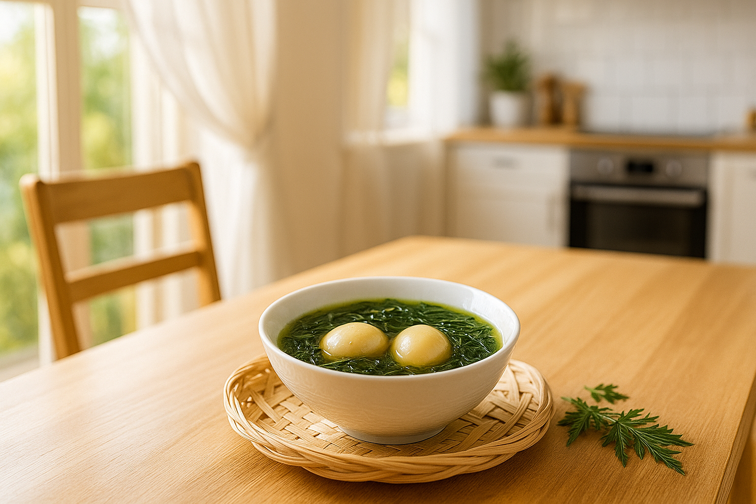 2. Trứng om lá đinh lăng – Món ăn thanh mát, an thần, dễ ngủ