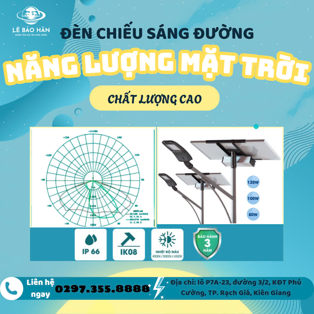 ĐÈN CHIẾU SÁNG ĐƯỜNG NĂNG LƯỢNG MẶT TRỜI CHẤT LƯỢNG CAO