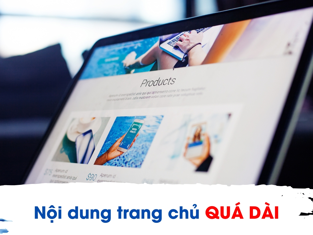 Website bố trí nội dung trang chủ QUÁ DÀI