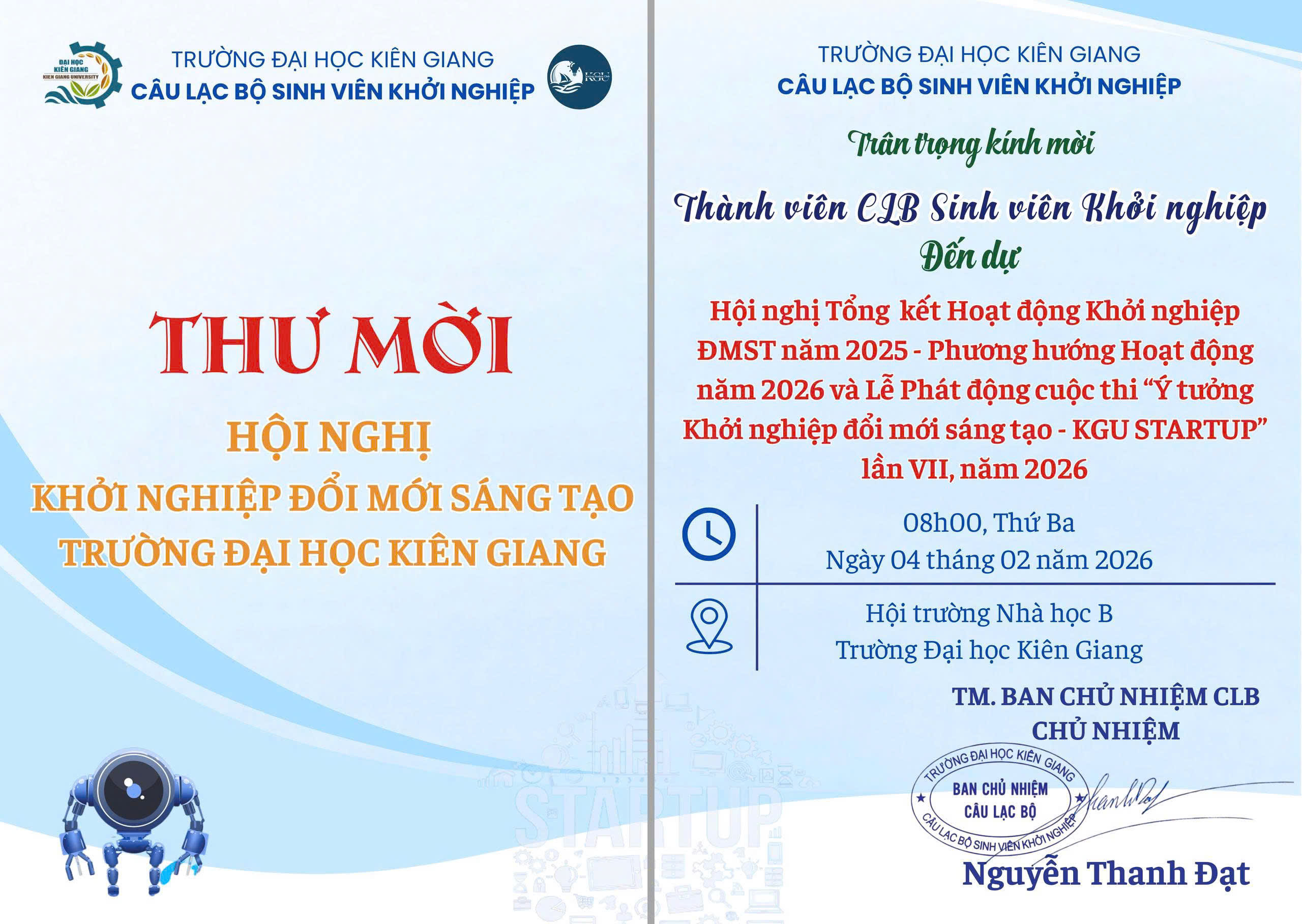 Hội Nghị Đổi Mới Sáng Tạo - Trường Đại Học Kiên Giang