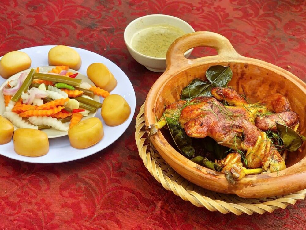 Gà đốt lá chúc