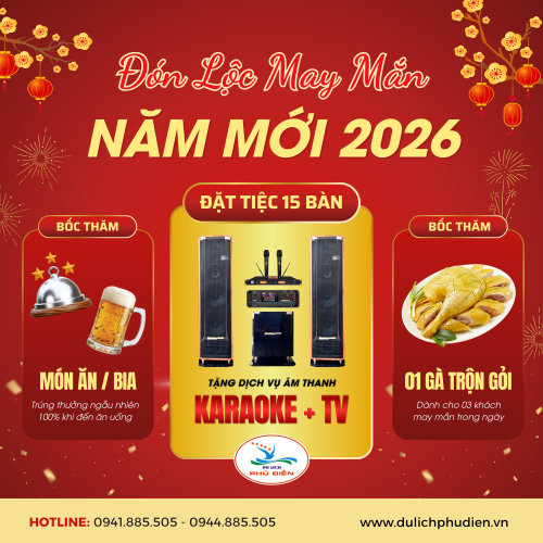 Mở Lộc Đầu Năm 2026 – Đón Khuyến Mãi Ngập Tràn Cùng Du Lịch Phú Điền