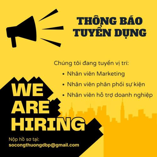 Tuyển Dụng Nhân Sự - Sự Kiện Công Thương Điện Biên 2024