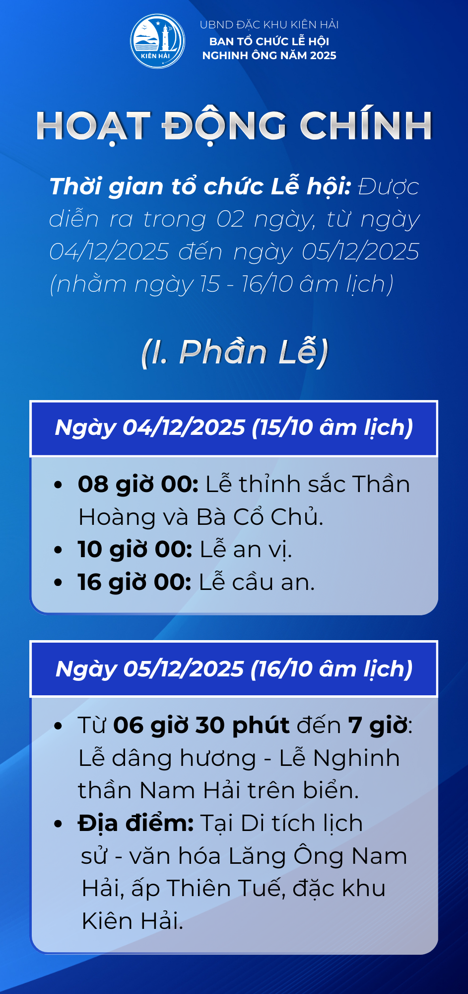 I. Phần Lễ