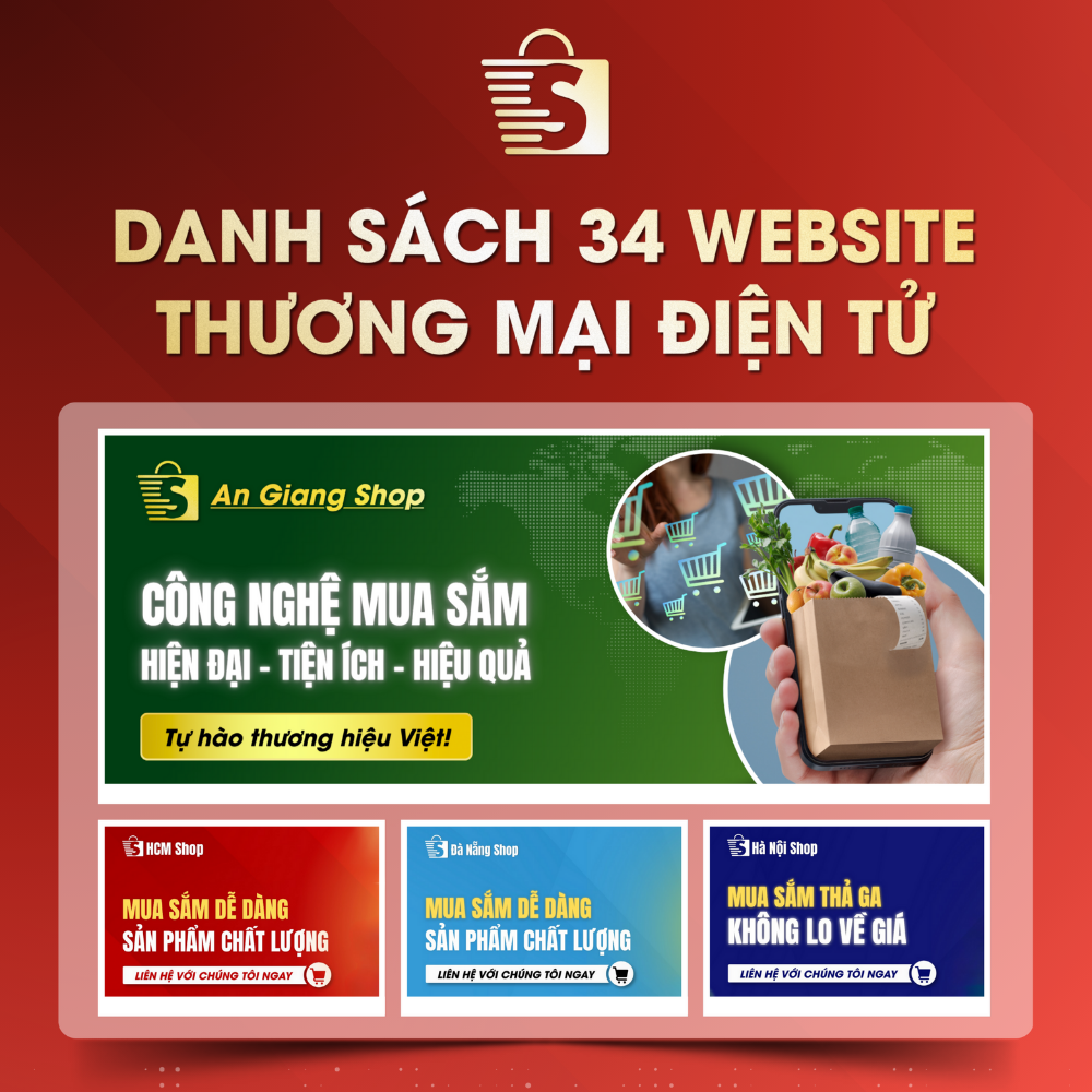 Danh Sách Website TMĐT Của 34 Tỉnh Thành Việt Nam