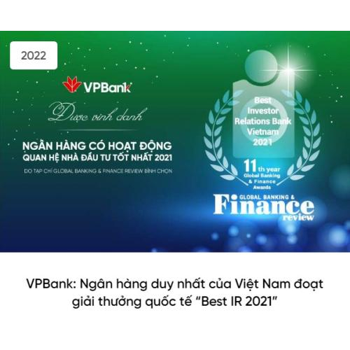 Các giải thưởng tiêu biểu