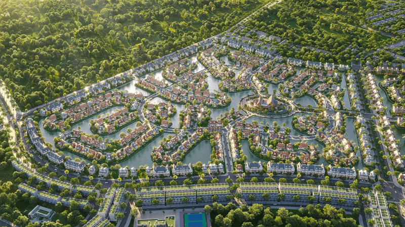 Quy mô phân khu Đảo châu Âu – dự án Eco Central Park