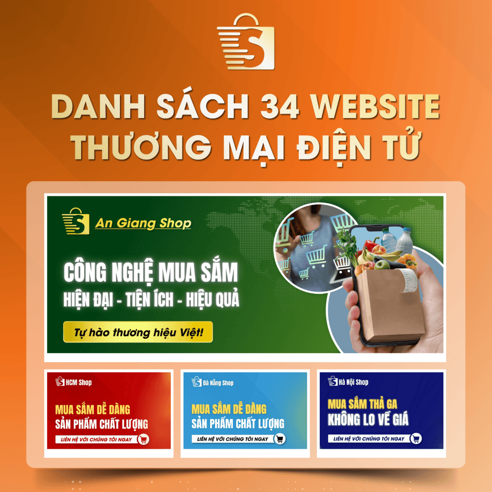 Danh Sách Website TMĐT Của 34 Tỉnh Thành Việt Nam