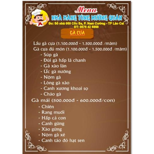 Những món ăn đặc trưng của quán
