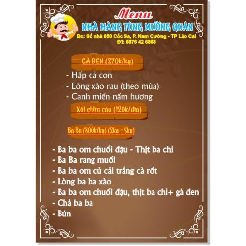 Những món ăn đặc trưng của quán