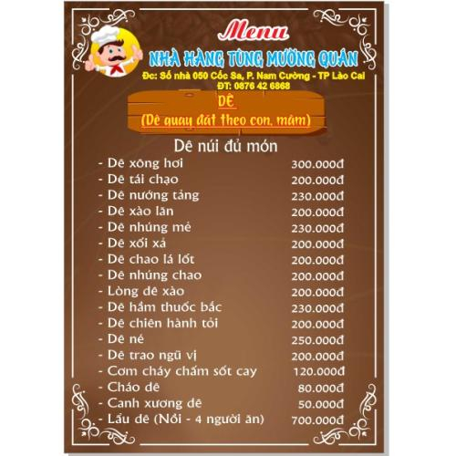 Những món ăn đặc trưng của quán