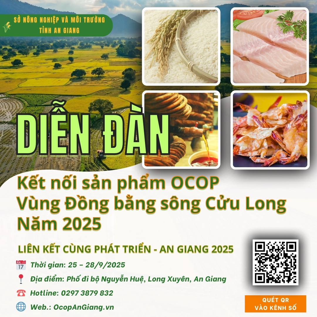 Gian Hàng Số An Giang Tại Diễn Đàn OCOP 2025: Cơ Hội Nâng Tầm Sản Phẩm OCOP An Giang