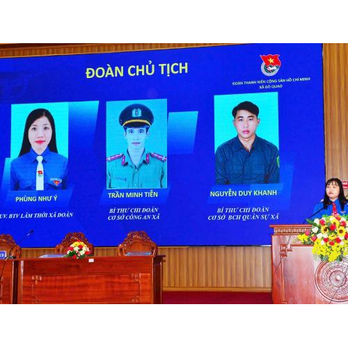 Đại biểu thống nhất thông qua nội dung nghị quyết đại hội đoàn TNCS Hồ Chí Minh xã Gò Quao nhiệm kỳ 2025-2030