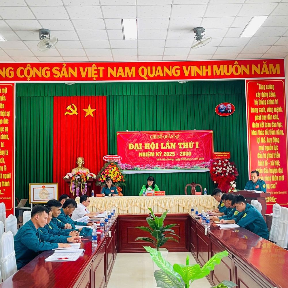 Đại hội Chi bộ Quân sự xã Vĩnh Hòa Hưng lần thứ I, nhiệm kỳ 2025-2030
