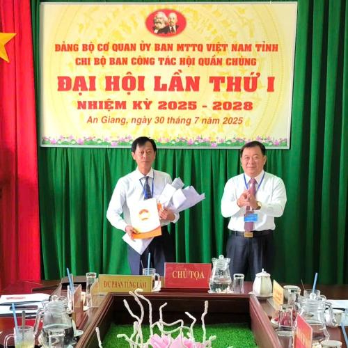 Đại Hội Chi Bộ Ban Công Tác Hội Quần Chúng Lần Thứ Nhất, Nhiệm Kỳ 2025-2028