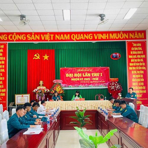 Đại hội Chi bộ Quân sự xã Vĩnh Hòa Hưng lần thứ I, nhiệm kỳ 2025-2030
