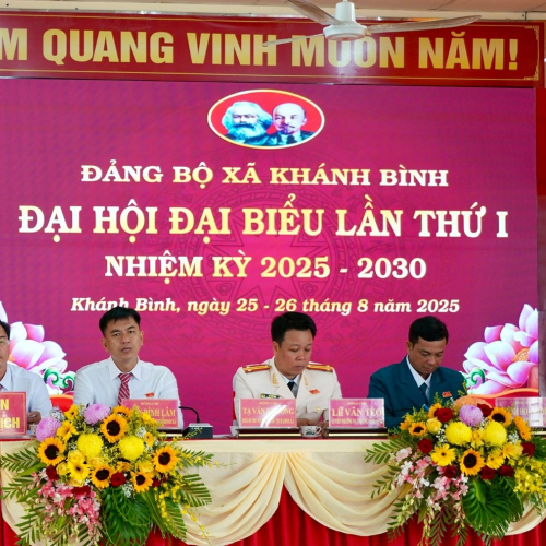 Đại Hội Đại Biểu Đảng Bộ Xã Khánh Bình Lần Thứ I, Nhiệm Kỳ 2025-2030 Thành Công Tốt Đẹp