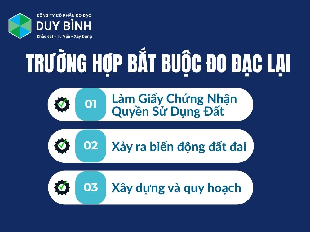 Các trường hợp bắt buộc đo đạc lại