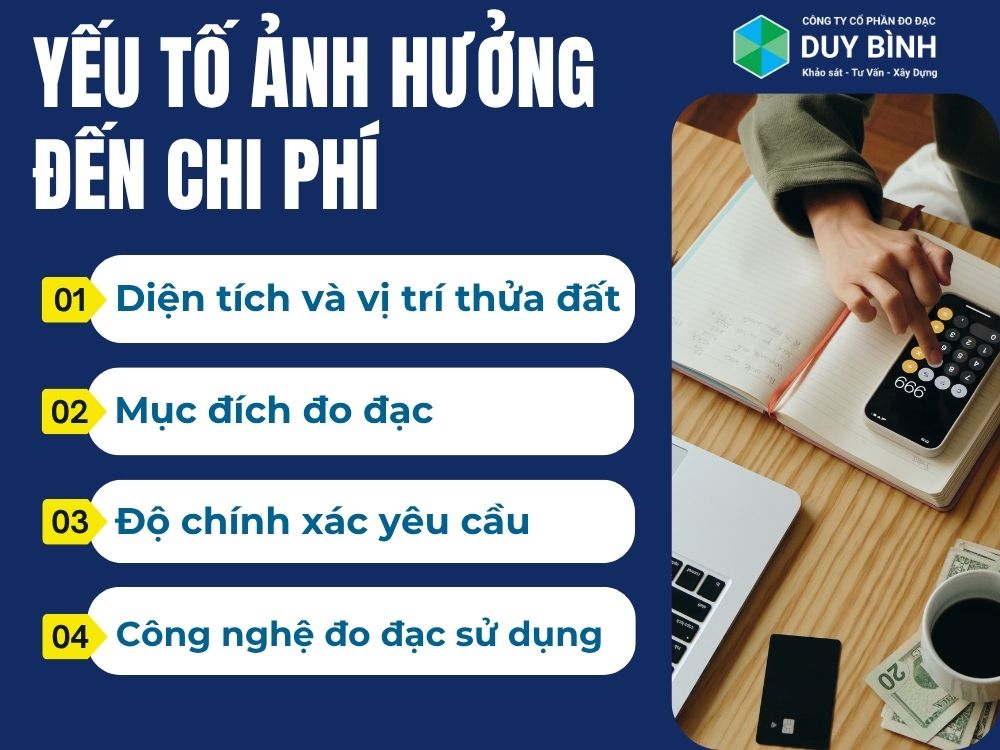 Yếu tố ảnh hưởng đến chi phí đo đạc địa chính
