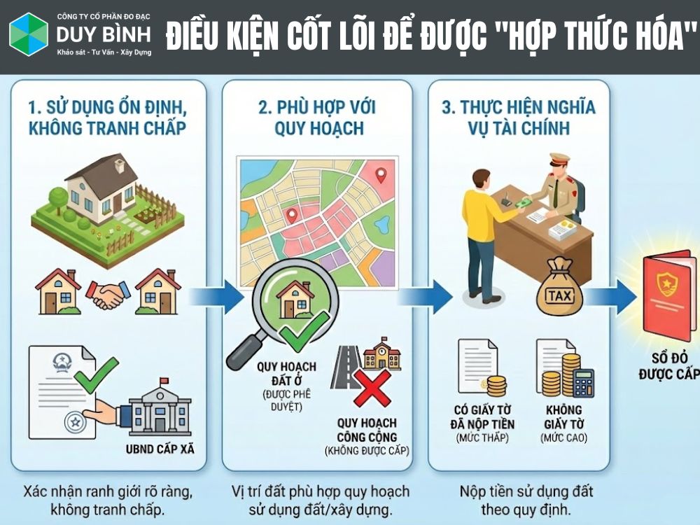 Điều kiện cốt lõi để được "Hợp thức hóa"