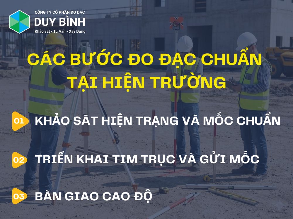 Các bước đo đạc chuẩn tại hiện trường