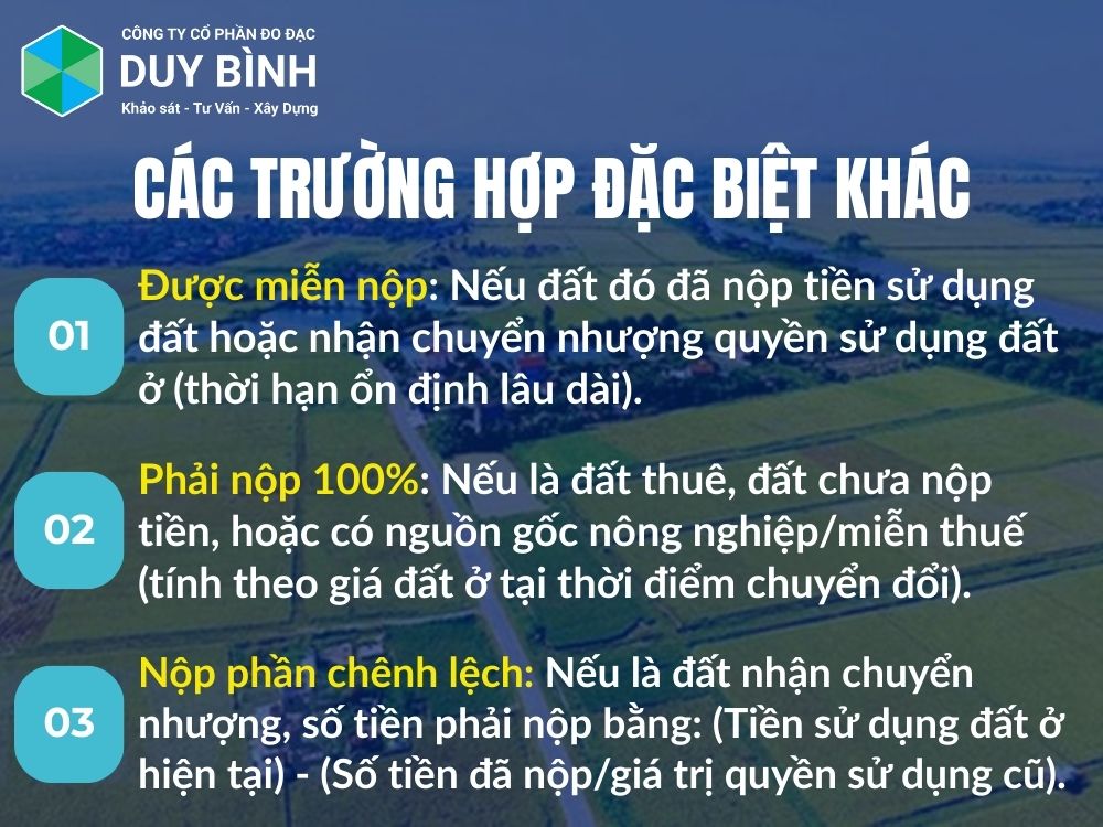Các trường hợp đặc biệt khác