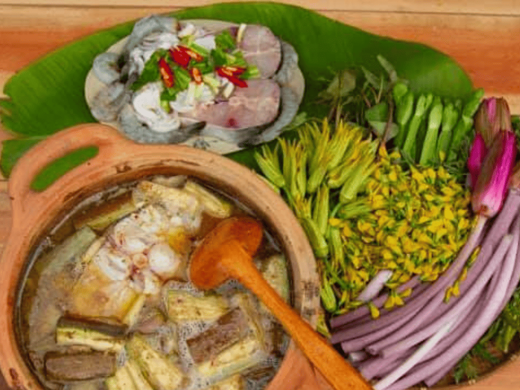 Thưởng thức bông súng ma khi đến Cao Lãnh