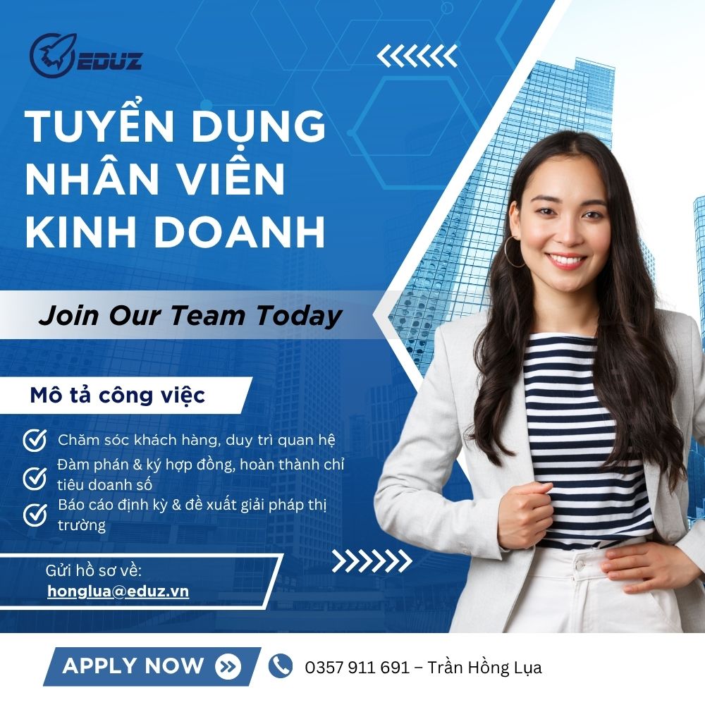 Eduz – Tuyển Dụng Nhân Viên Kinh Doanh