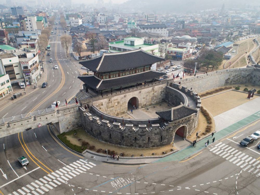 Cổng Janganmun nhìn từ trên cao
