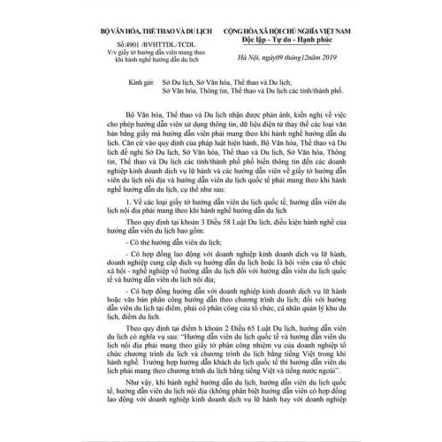 Giấy Tờ HDV Du Lịch Mang Theo Khi Hành Nghề