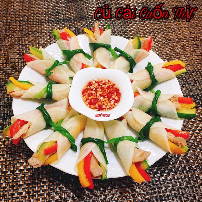 Củ cải cuốn thịt