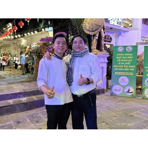 Ngày 23/3, Chef Tịnh Hoàng đại diện VCF tham gia Lễ ra mắt Chi hội ẩm thực Xứ dừa Bến Tre.