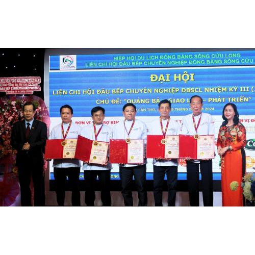Vinh danh 5 Đầu bếp thuộc Liên Chi hội Đầu bếp Chuyên nghiệp ĐBSCL