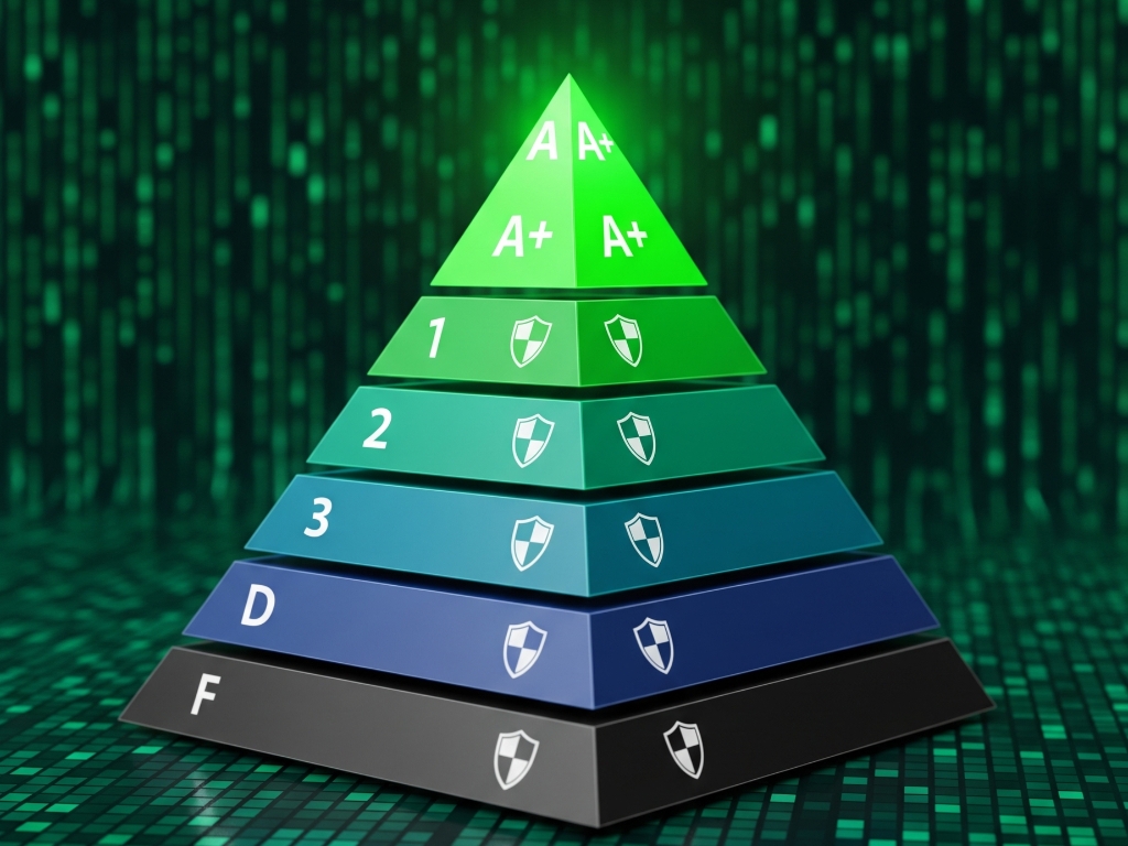 Các thang điểm đánh giá bảo mật: A+, A, B, C, D, F