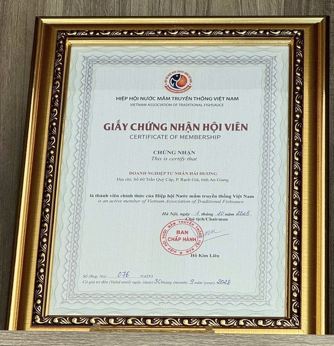 Giấy chứng nhận hội viên
