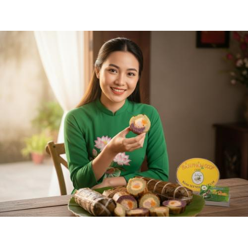 Bánh Tét Nhân Thập Cẩm Lệ Quyên 400g - Mềm Dẻo, Đậm Đà