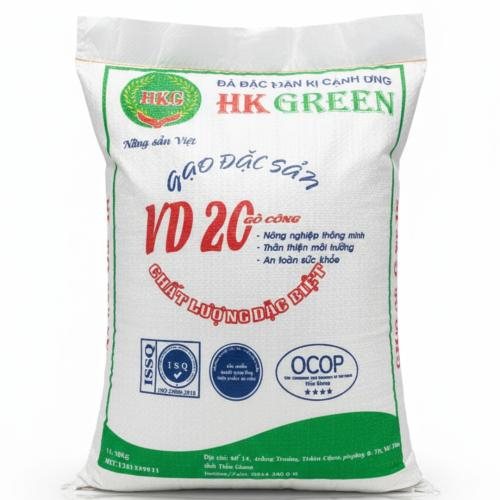 Gạo Đặc Sản VD20 Gò Công HKG 10kg | OCOP 4 Sao, Dẻo Thơm Đậm Vị