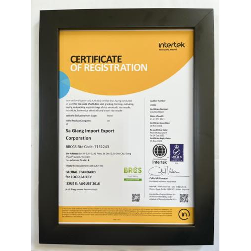 V. Chứng nhận chất lượng