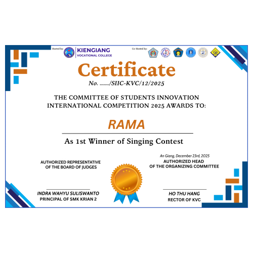 Thiết Kế Giấy Khen