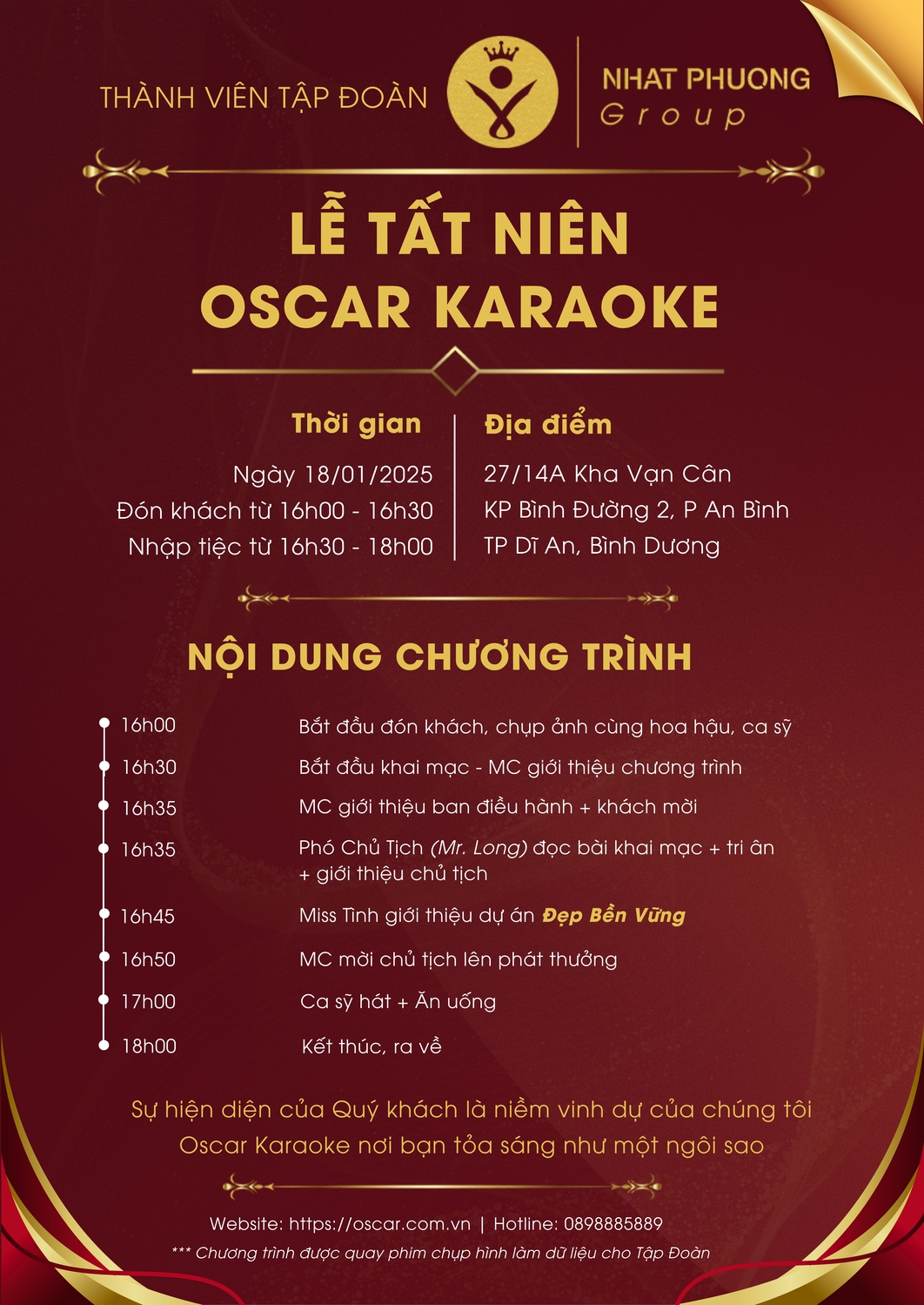 Tiệc Tất Niên Cuối Năm 2024 - Oscar Karaoke: Đêm Hội Tỏa Sáng và Vinh Danh