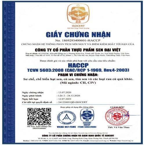 Công Ty Cổ Phần Thực Phẩm Sen Đại Việt